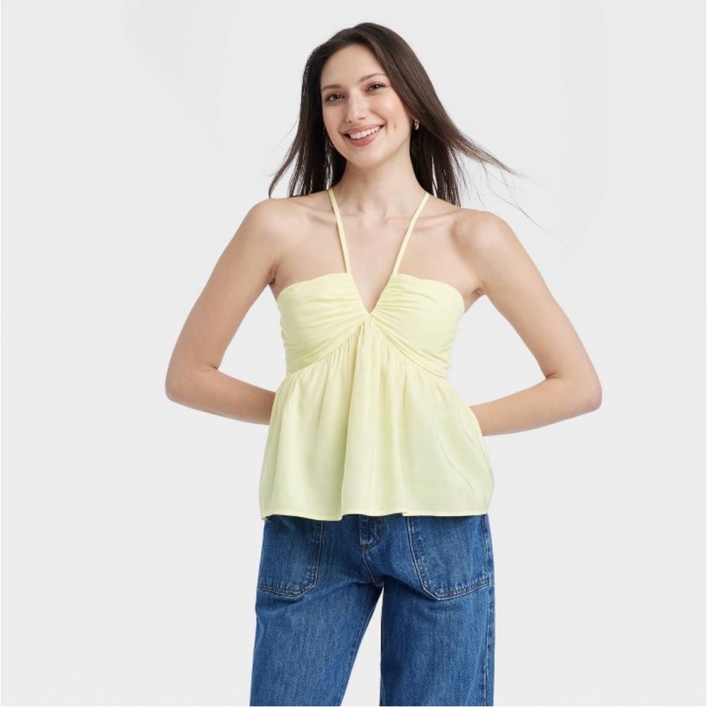 NWT Target Universal Thread Women’s Cami Tank Top in yellow sz L